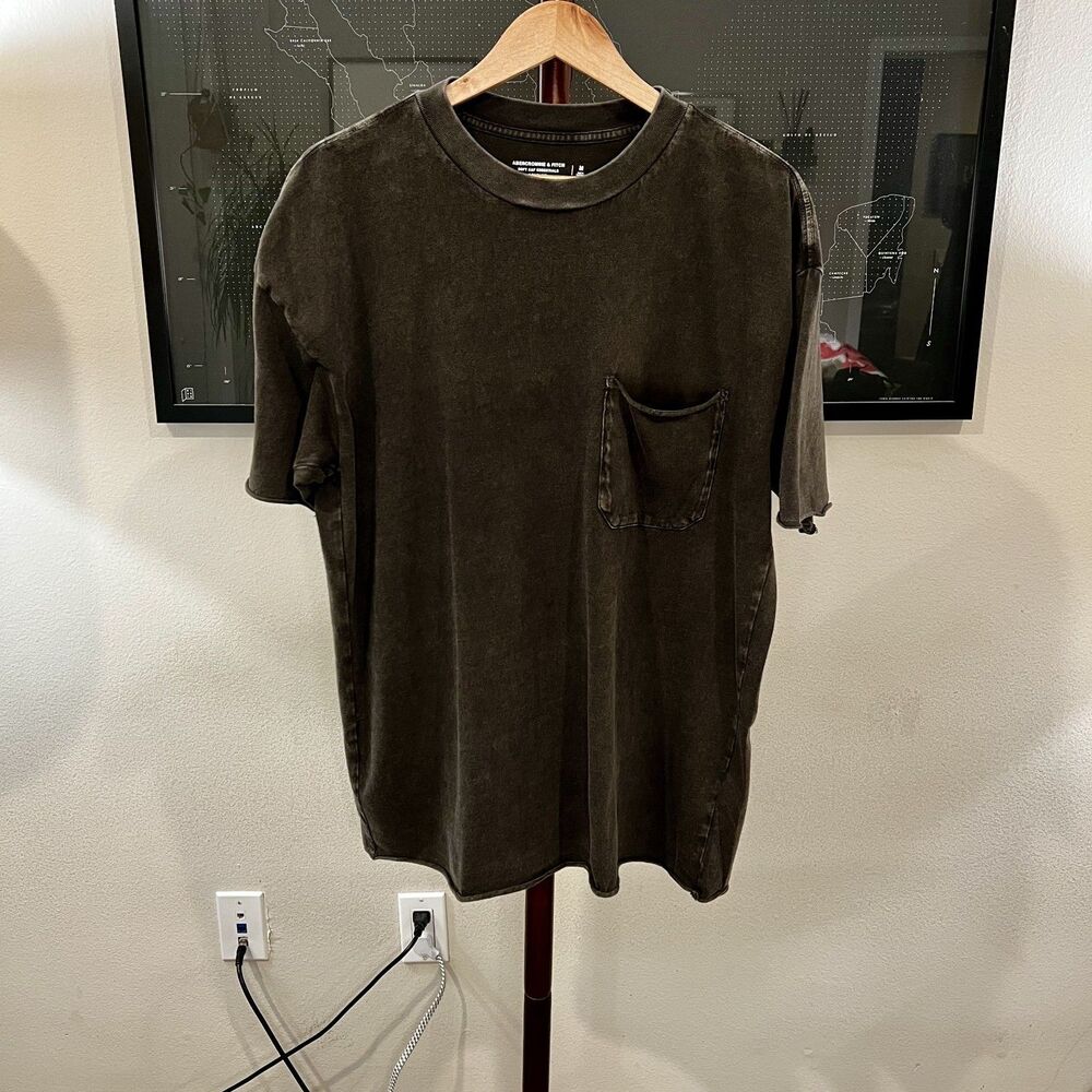 Abercrombie & Fitch - Soft Essentials Long Ln T-shirt Raw Hem Medium - Charcoal